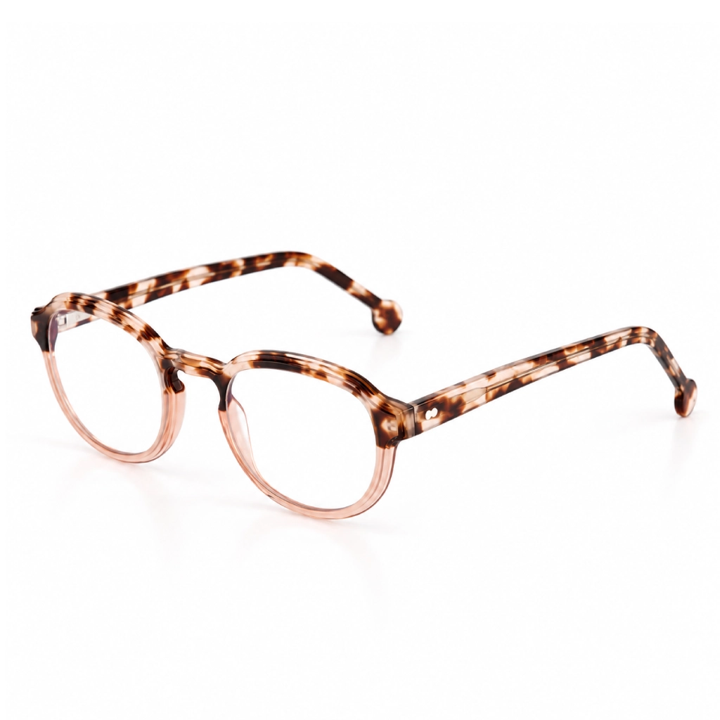 JADE Vite Vu Bien Vu lunettes VVBV monture acetate fleur de coton verres blanc ARB, de profil, format web fond blanc