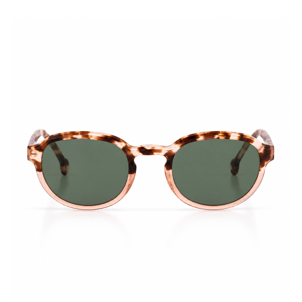 JADE Vite Vu Bien Vu lunettes VVBV monture acetate fleur de coton verres solaires G15, de face, format web fond blanc