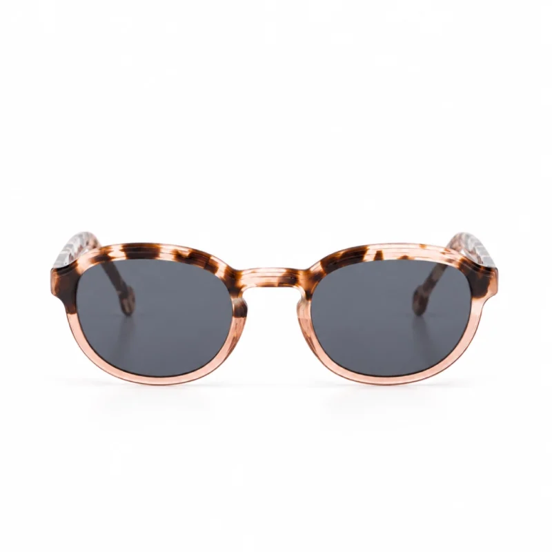 JADE Vite Vu Bien Vu lunettes VVBV monture acetate fleur de coton verres solaires gris, de face, format web fond blanc