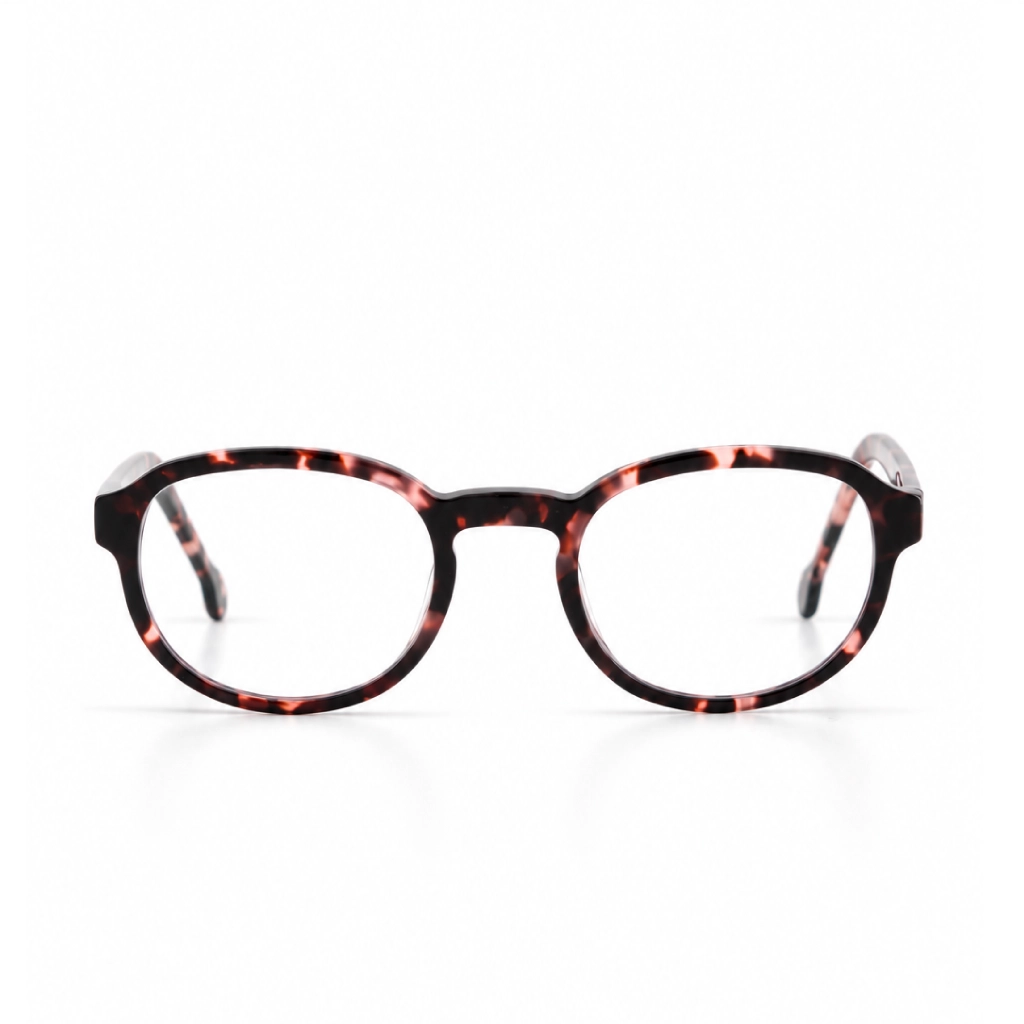 JASMINE Vite Vu Bien Vu lunettes VVBV monture acetate fleur de coton verres blanc ARB, de face, format web fond blanc