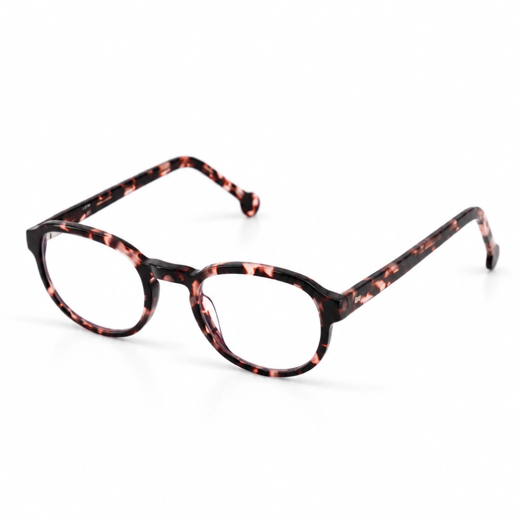 JASMINE Vite Vu Bien Vu lunettes VVBV monture acetate fleur de coton verres blanc ARB, de profil, format web fond blanc