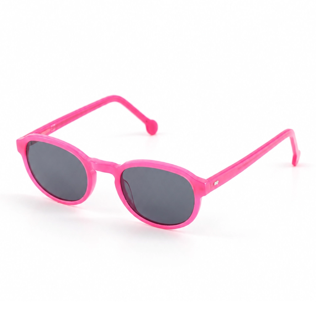 JOY Vite Vu Bien Vu lunettes VVBV monture acetate fleur de coton verres solaires gris, de profil, format web fond blanc